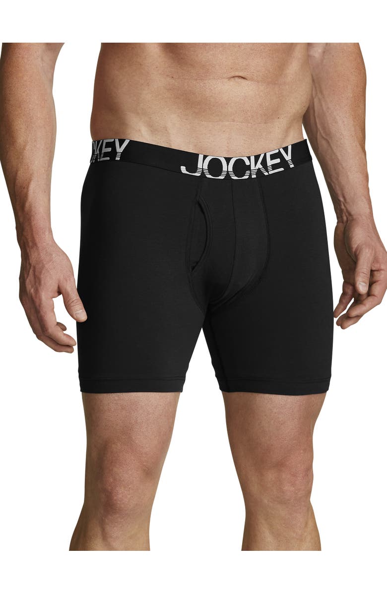 Jockey 2-pk ActiveStretch Boxer Briefs, Alternate, color, Black