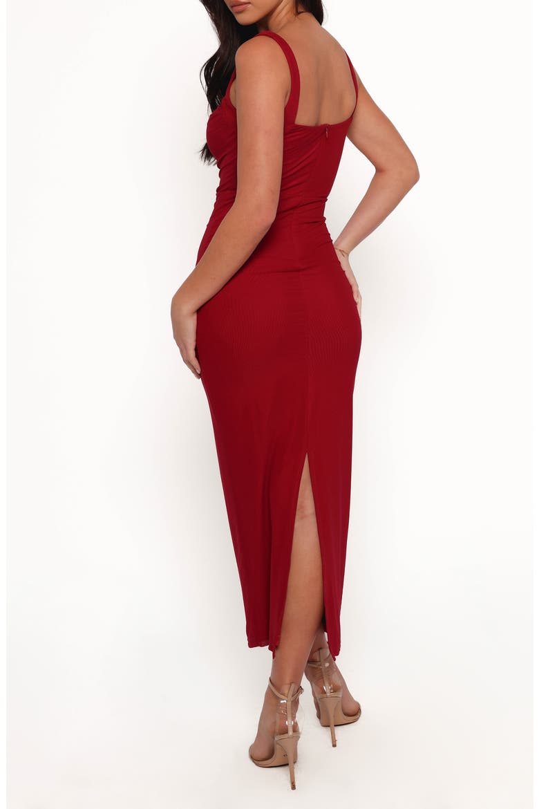 Eira Ruched Sleeveless Maxi Dress, Alternate, color, WINE