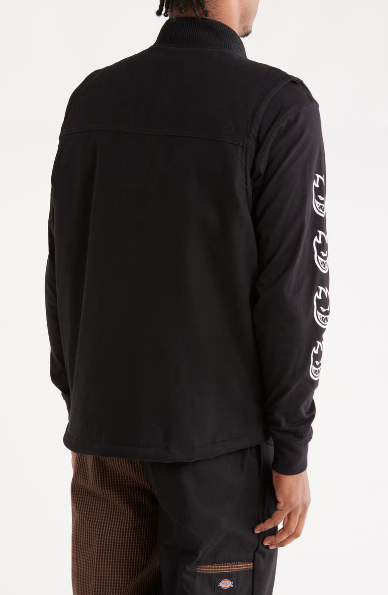 Dickies x Spitfire Zip Vest, Alternate, color, Black