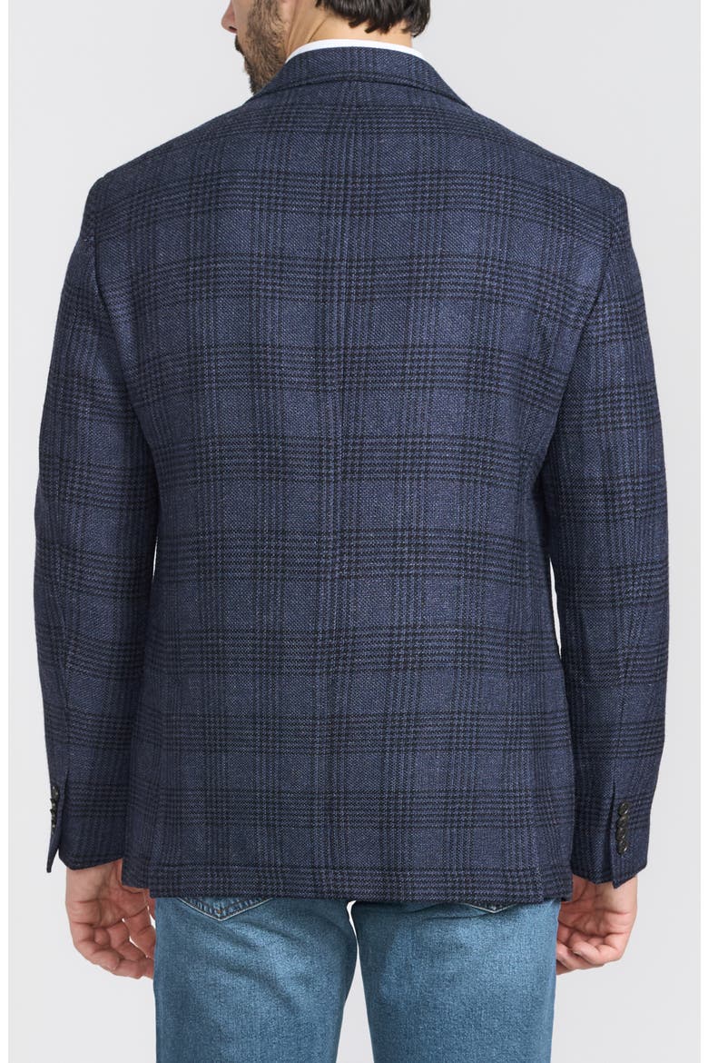 Plaid Wool Blend Sport Coat, Alternate, color, BLUE