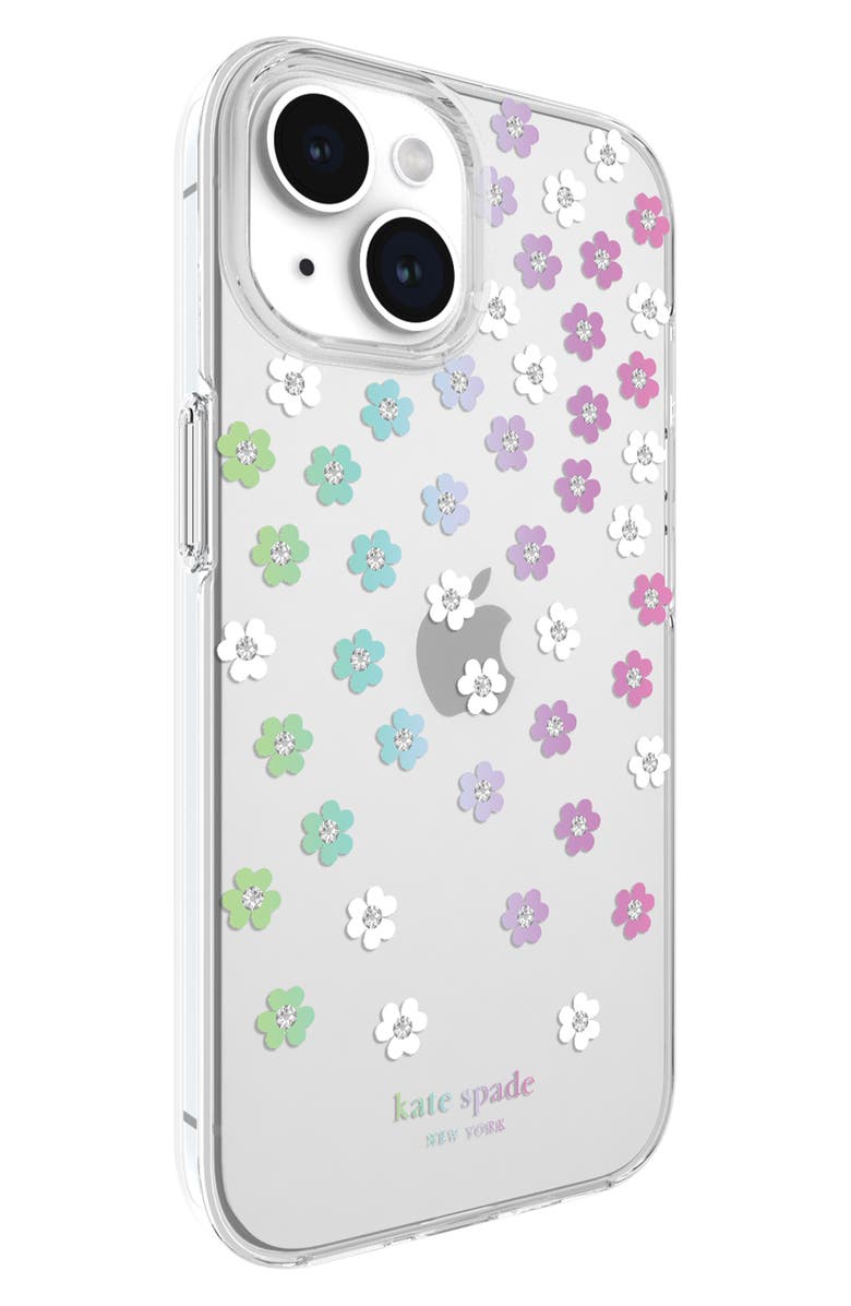 Kate Spade New York scattered flowers iphone 13,14,15 pro case, Alternate, color, 