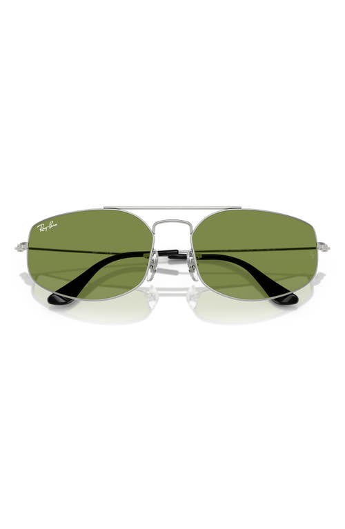 Ray Ban Ray-ban 60mm Irregular Sunglasses In Silver