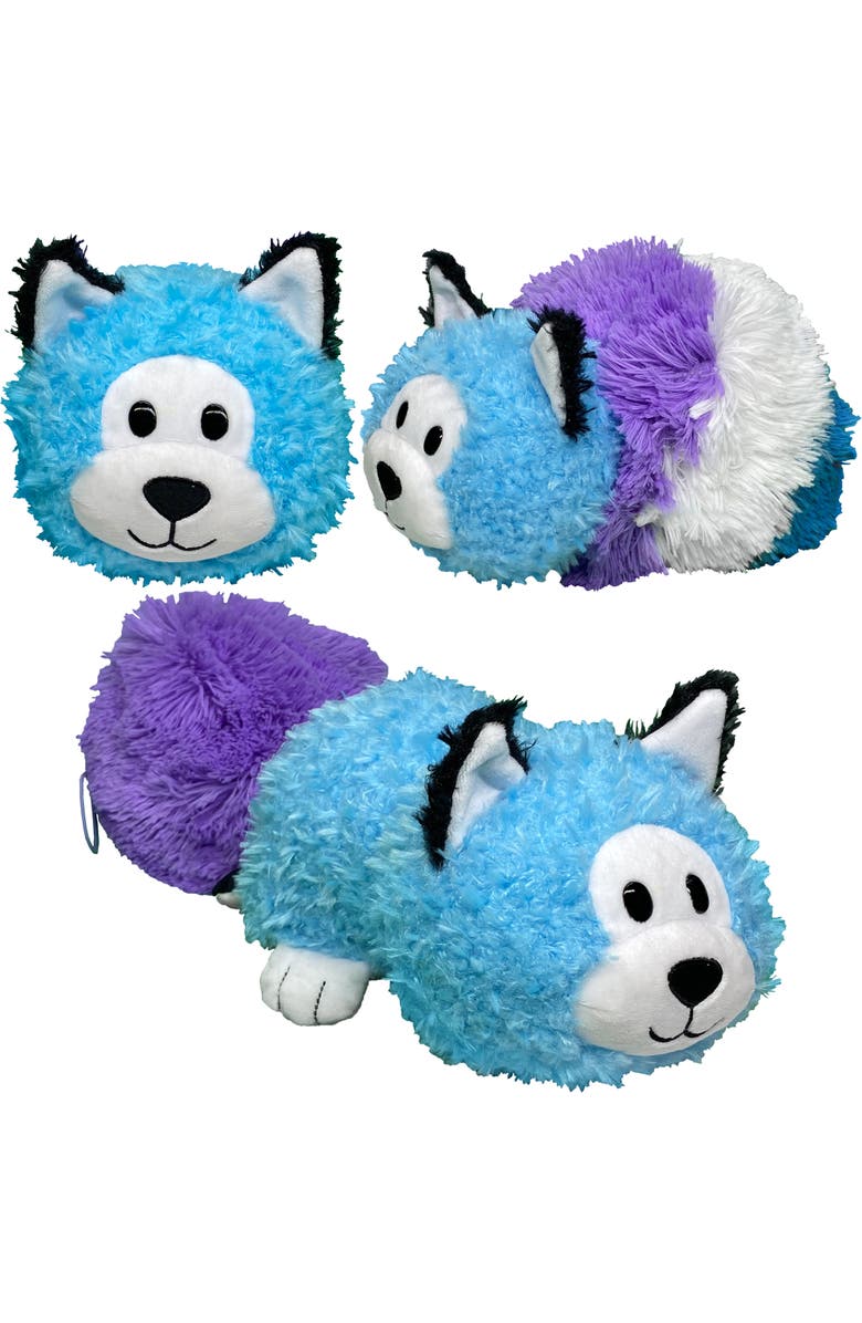 FlipaZoo Magic Tails Purple Cat To Blue Husky 2 In 1 Animal Plush, Alternate, color, Multicolored