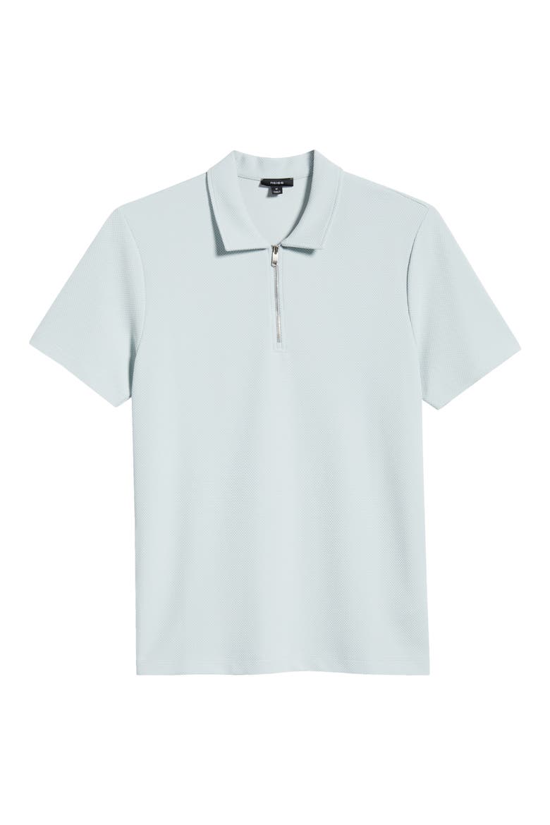 Forno Jacquard Half Zip Polo, Alternate, color, SOFT BLUE
