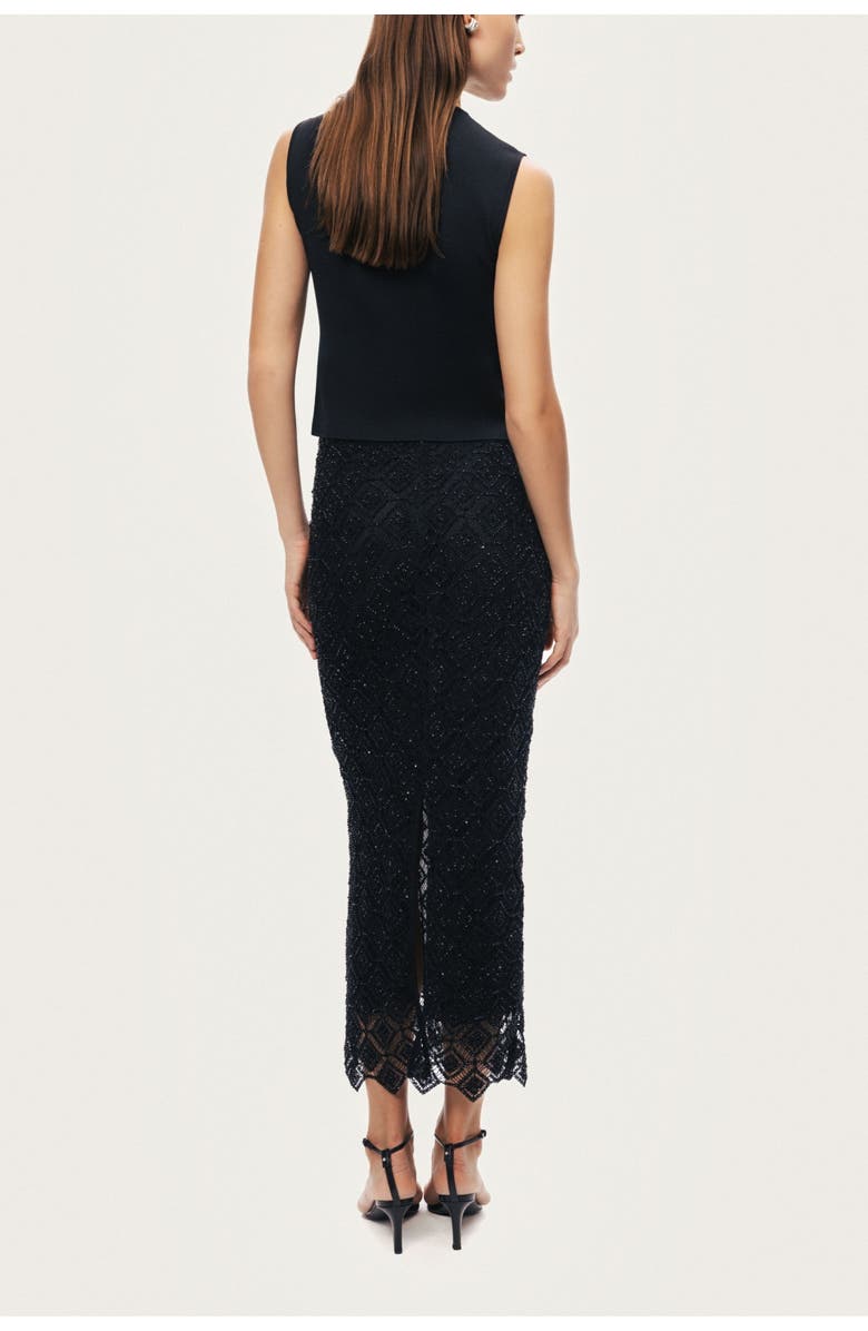 Nocturne Embellished Sleeveless Knit Top, Alternate, color, Black