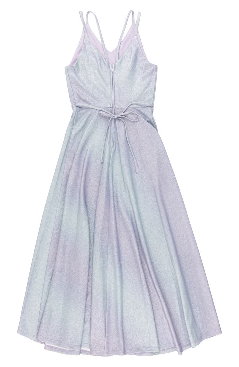 Speechless Kids' Metallic Ombré Party Dress, Alternate, color, Lilac/Blue Jm