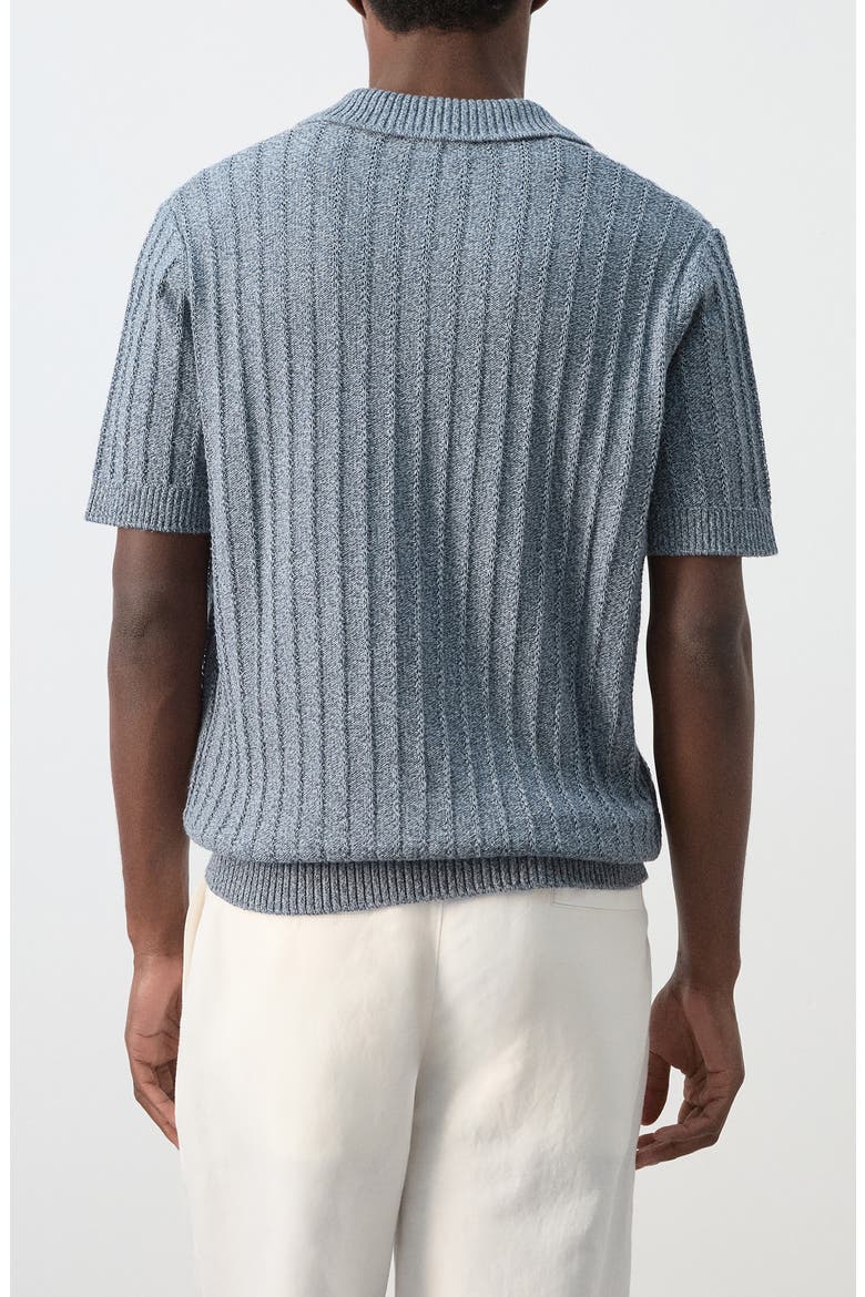 Fine Knit Cotton Polo, Alternate, color, INDIGO BLUE