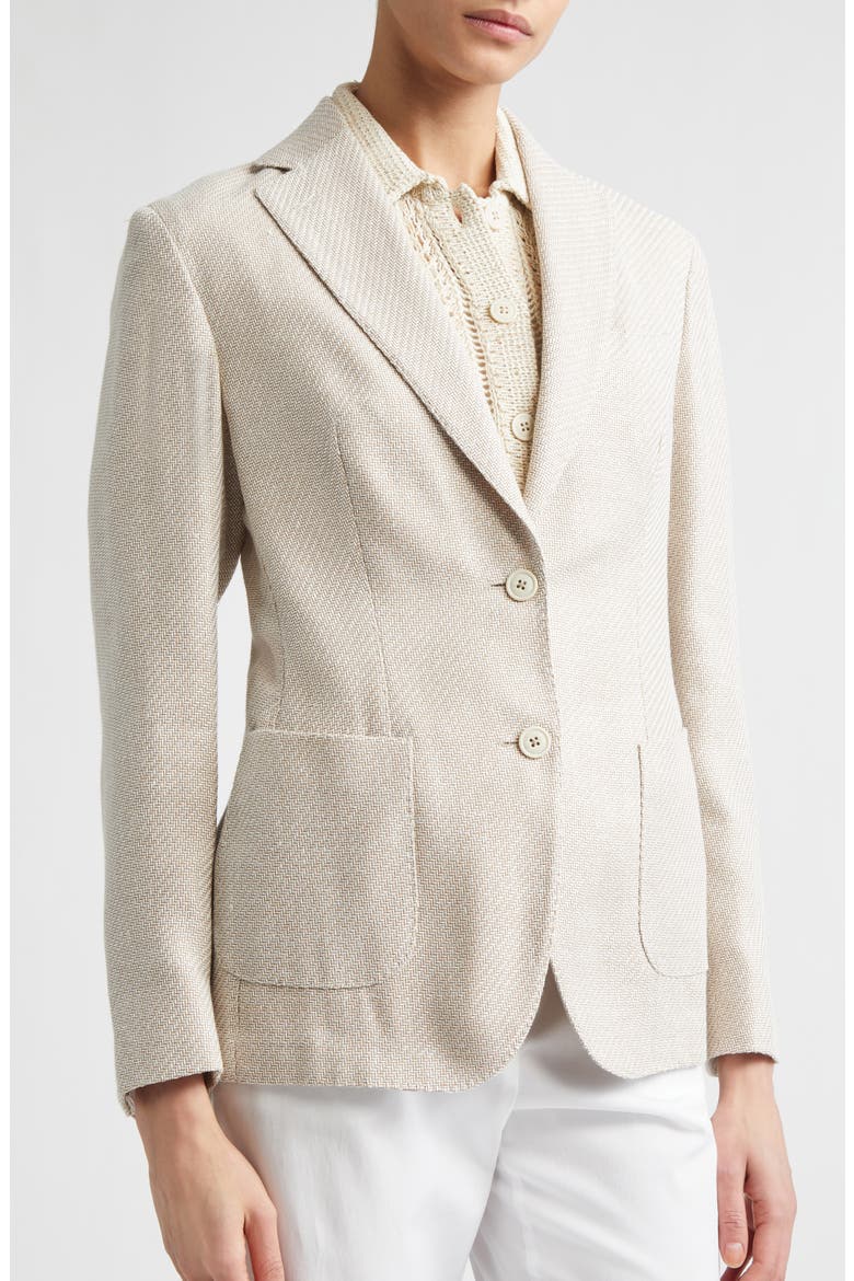 Silk, Linen & Cotton Jacket, Alternate, color, 02 SAND