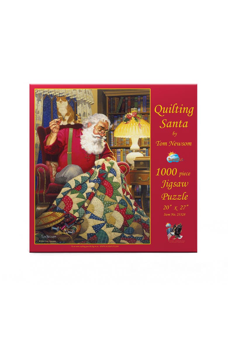 Quilting Santa 1000 piece Jigsaw Puzzle for Adults, Alternate, color, Multicolor