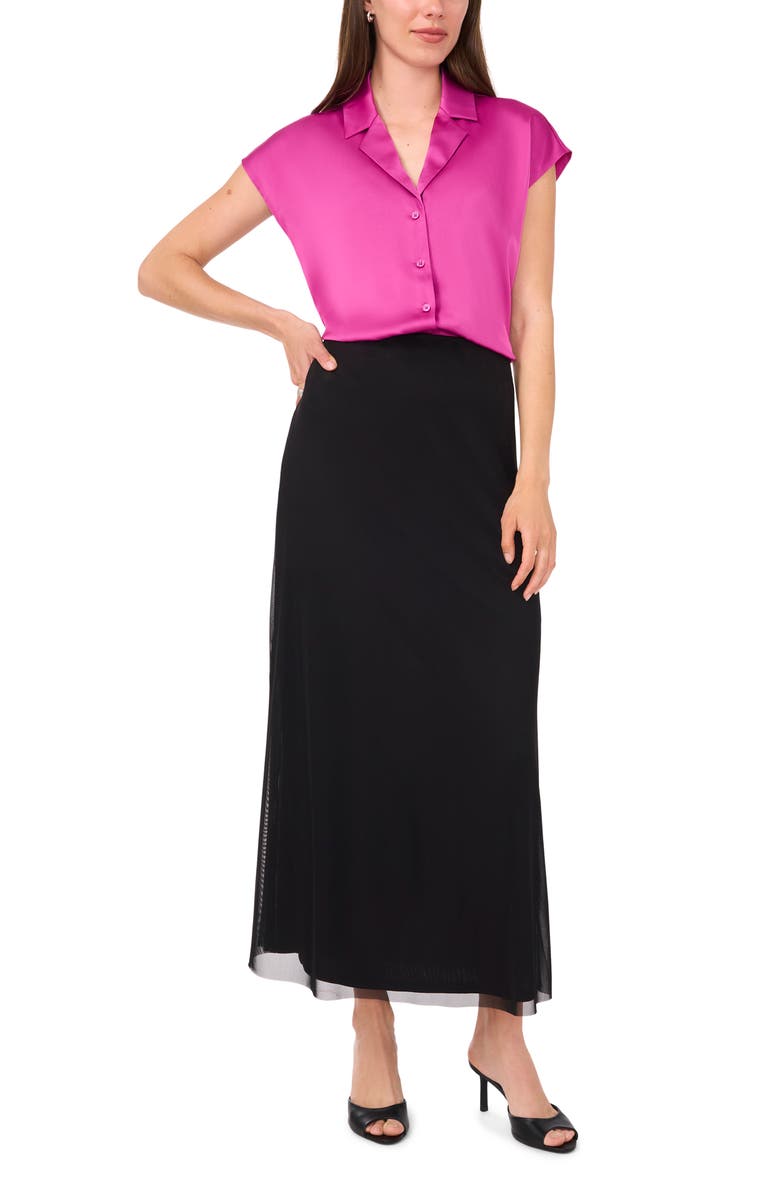 Halogen<sup>®</sup> Solid Camp Shirt, Alternate, color, Vivid Plum Purple