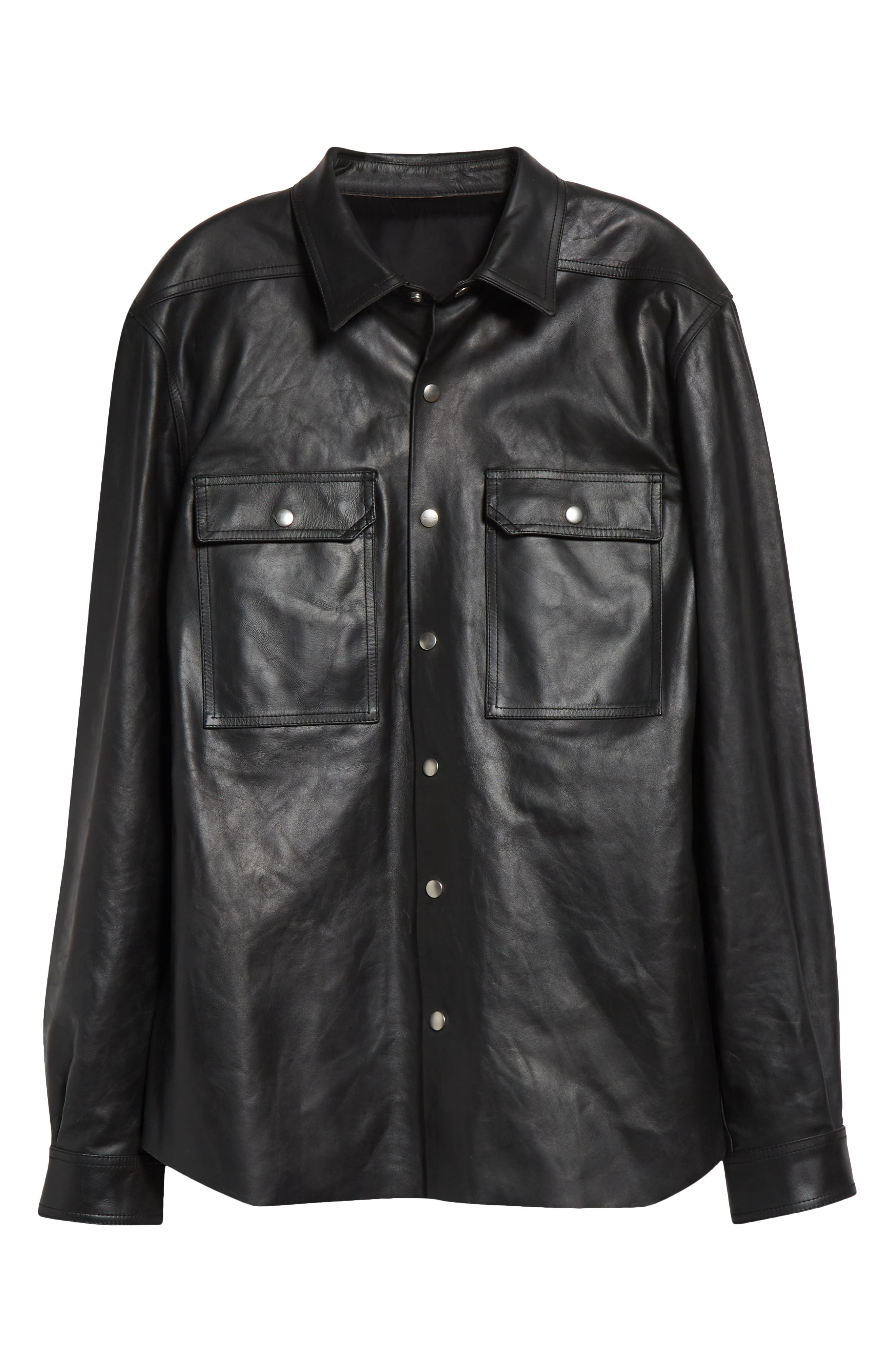 Leather Shirt Jacket (Men) | Nordstrom