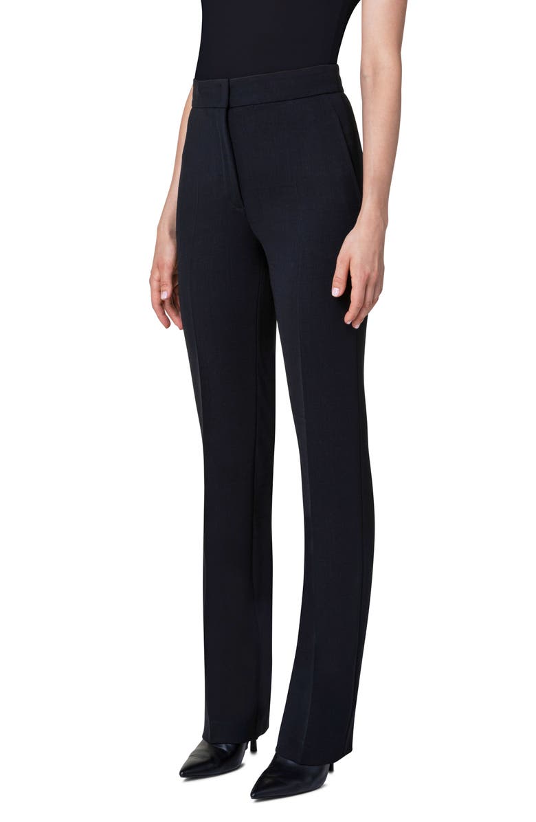 Akris punto Chio Stretch Wool Crepe Straight Leg Pants, Alternate, color,