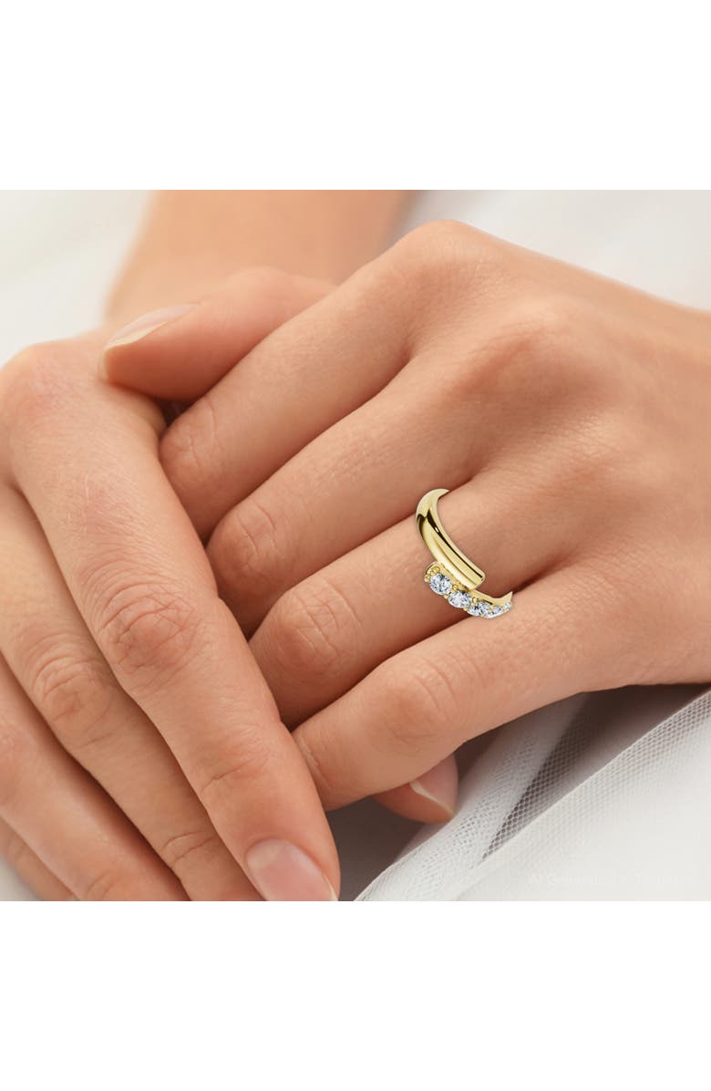 Bliss Diamond Bypass 3/8Ct Diamond Fashion Anniversary Ring 14k Gold Lab Grown, Alternate, color, 14K Yellow Gold