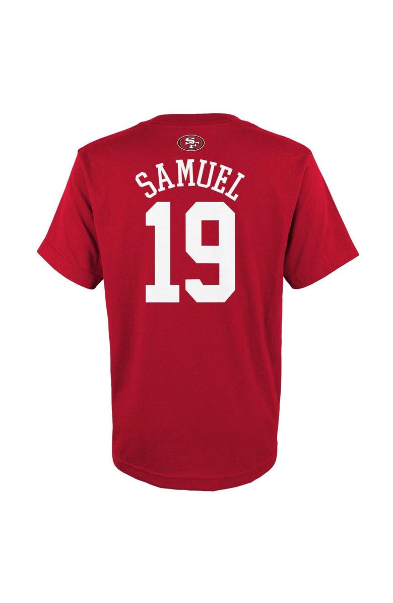 Outerstuff Youth Deebo Samuel Scarlet San Francisco 49ers Mainliner Player Name & Number T-Shirt, Alternate, color,