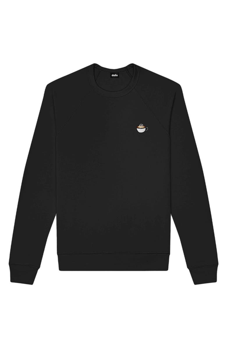 Dalix Cappuccino Fleece Sweatshirt, Main, color, Black