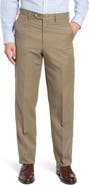 Berle Classic Fit Flat Front Microfiber Performance Trousers