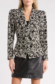 L'AGENCE Bethany Structured Wool Blend Blazer