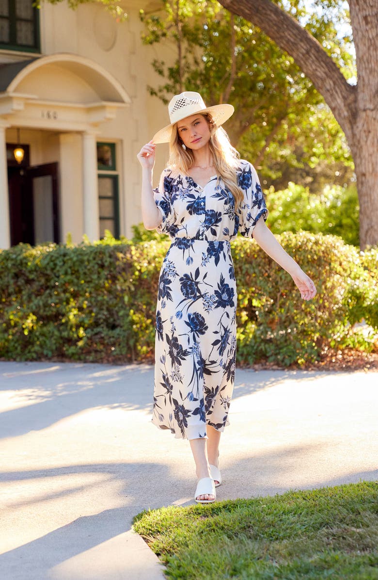 Karen Kane Floral Print Top, Alternate, color, Print