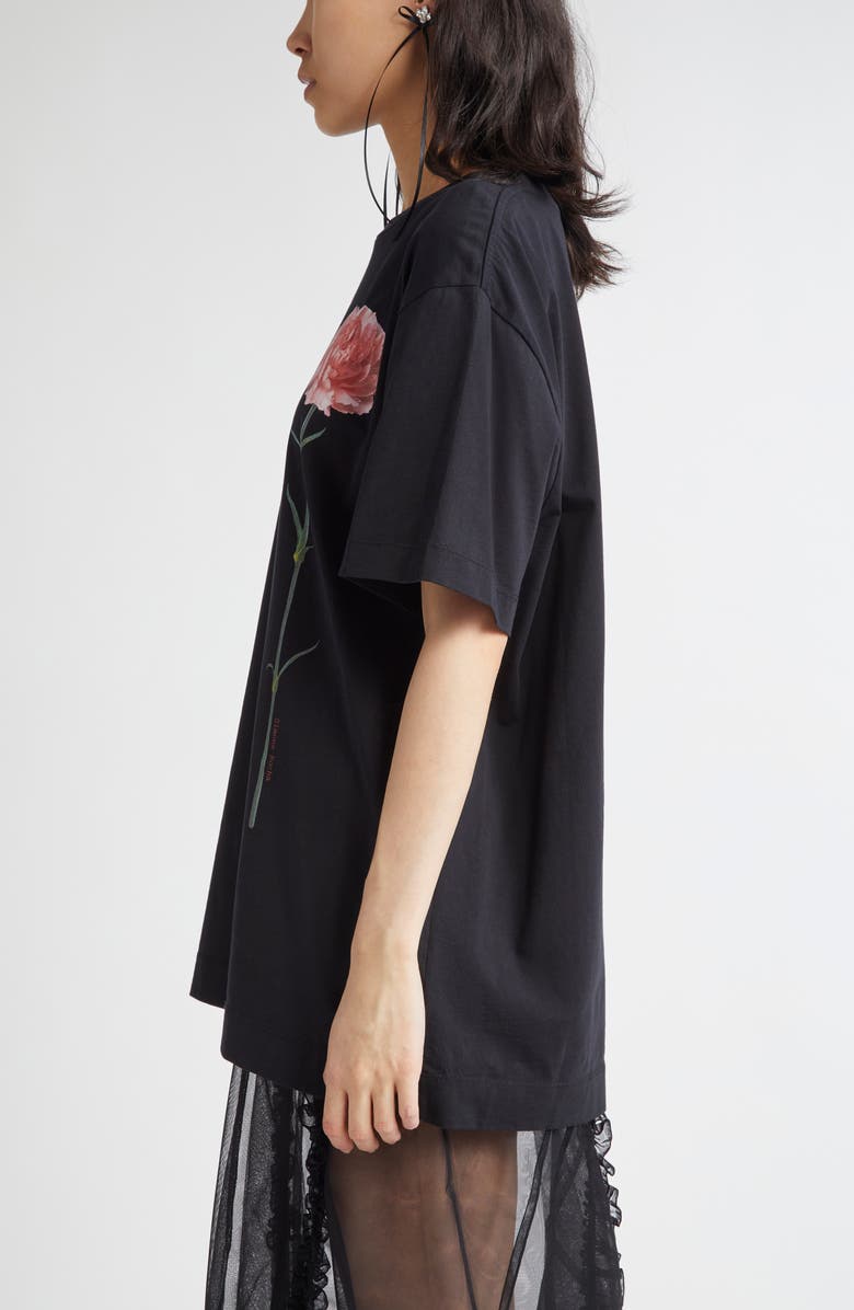 Simone Rocha Carnation Cotton Graphic T-Shirt, Alternate, color, 