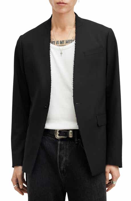 AllSaints Wren Slim Fit Collarless Blazer