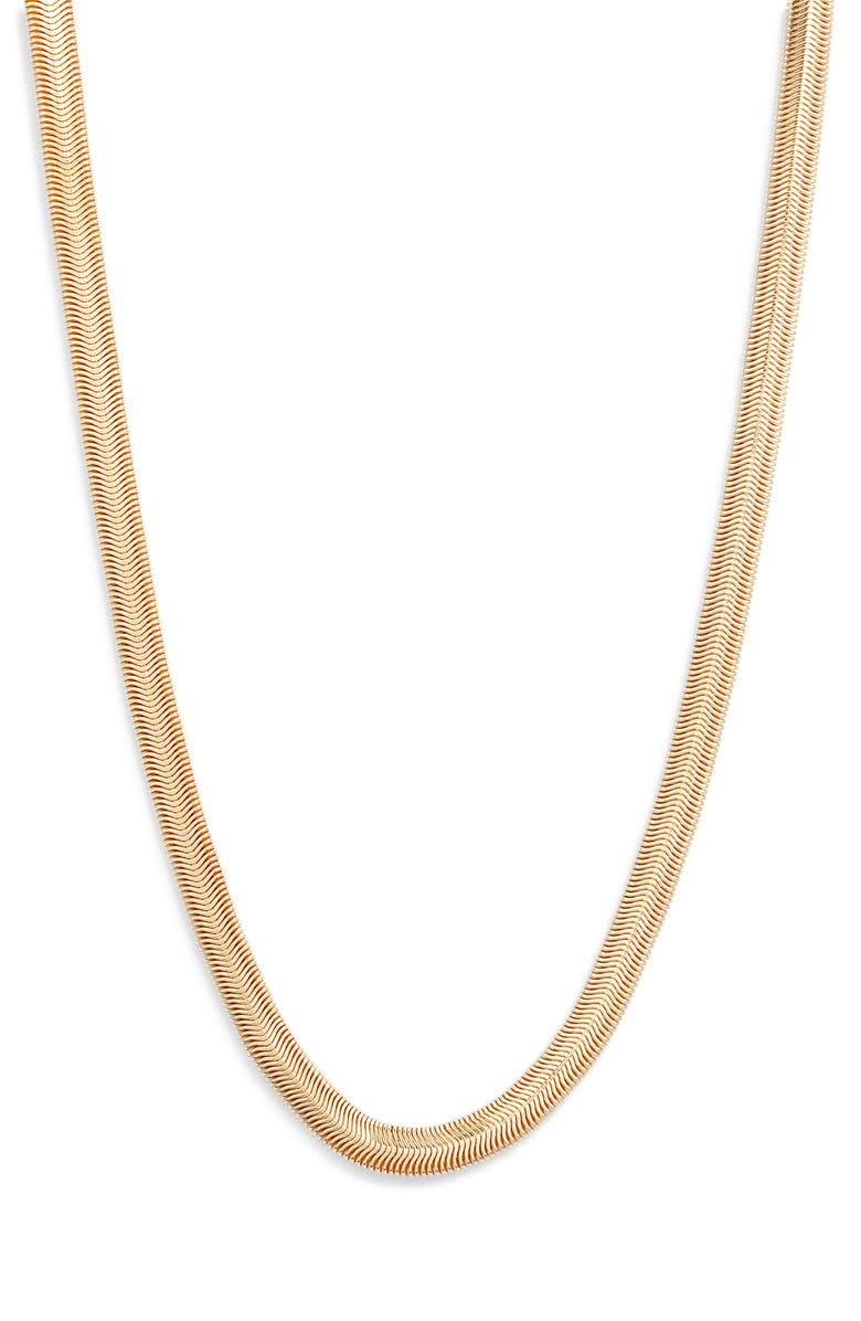 Nordstrom Jumbo Oval Herringbone Chain Necklace, Main, color, Gold