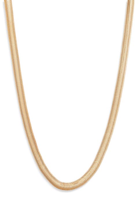 Jumbo Oval Herringbone Chain Necklace