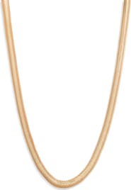 Nordstrom Jumbo Oval Herringbone Chain Necklace