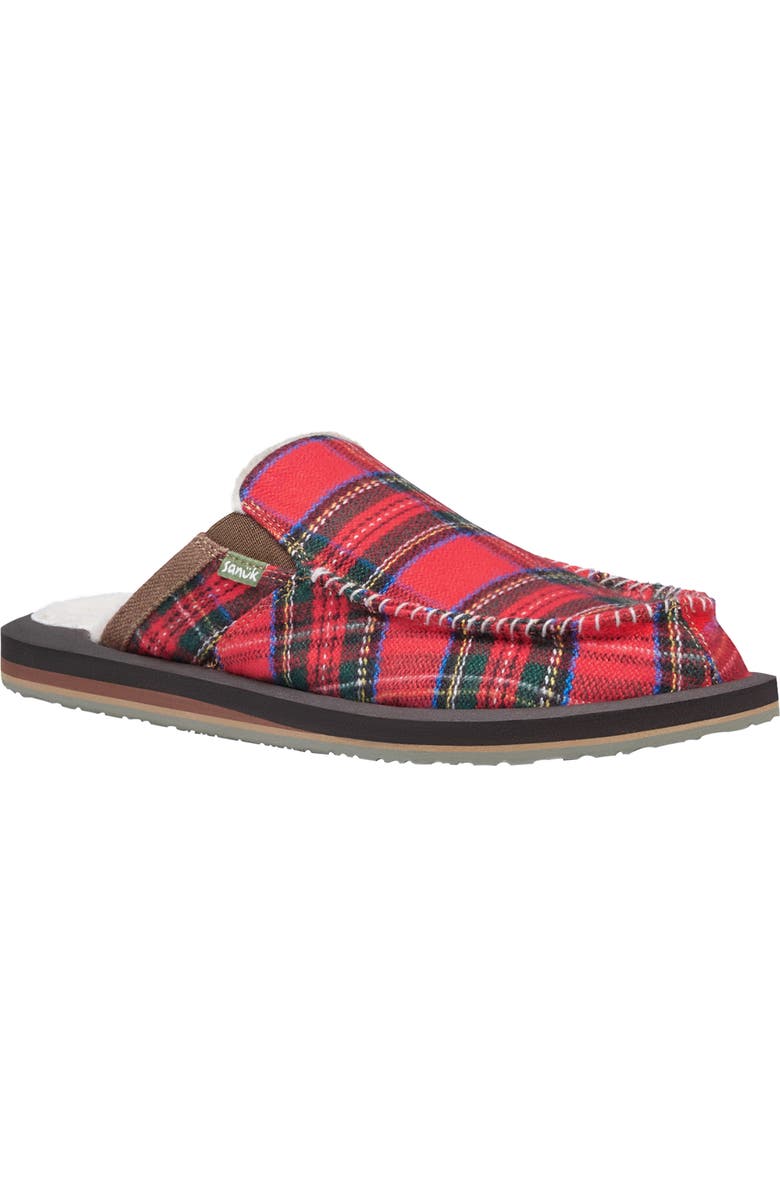 Sanuk Cozy Vibe Plaid Slip-On, Main, color,