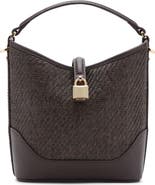 MANGO Small Raffia Bucket Bag