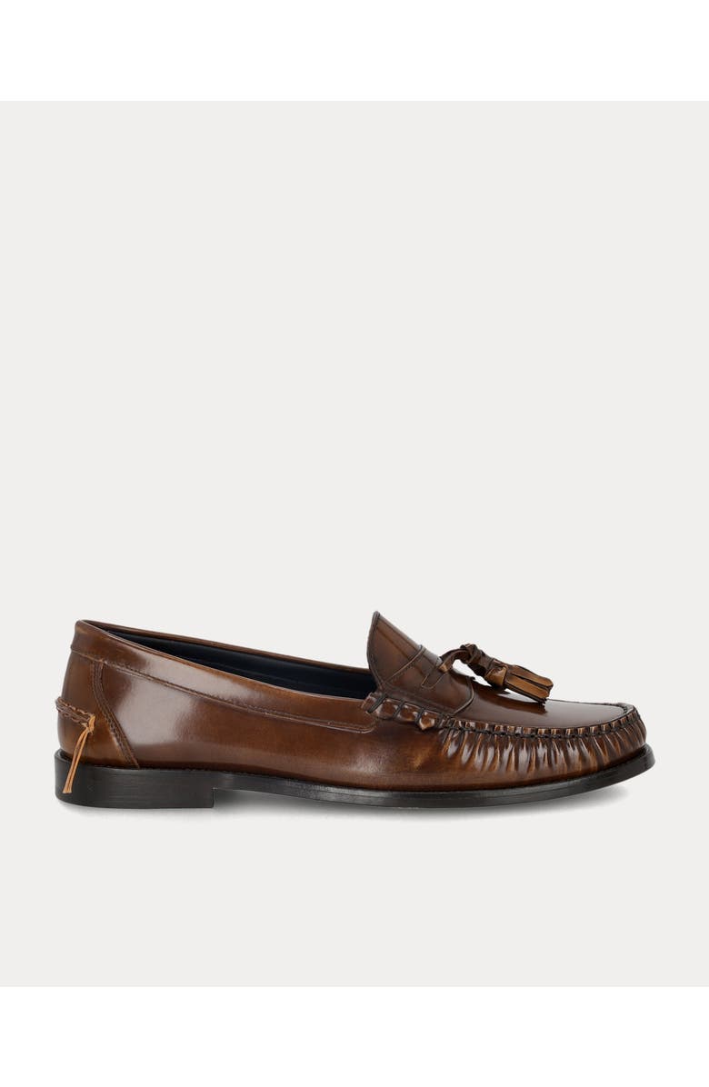 Fortela Sophie Calf Leather Tassel Loafers, Main, color, Light Brown