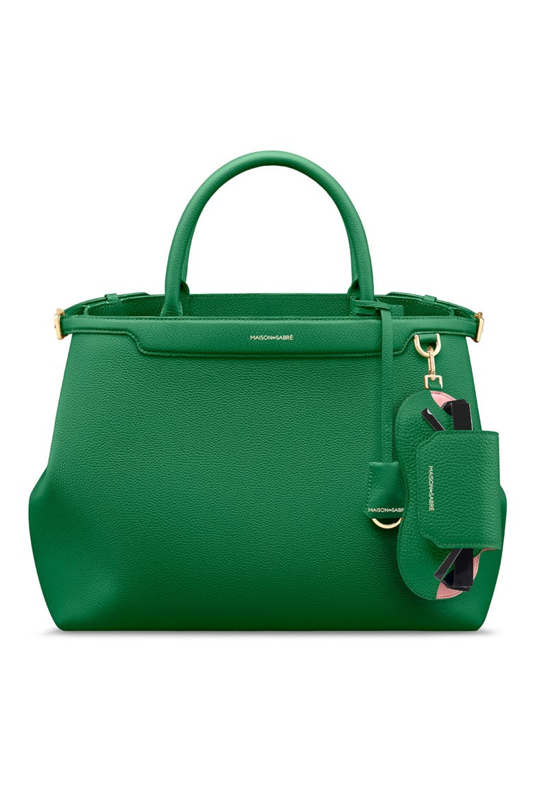 Leather Sunglasses Sling Case, Alternate, color, Emerald Lily