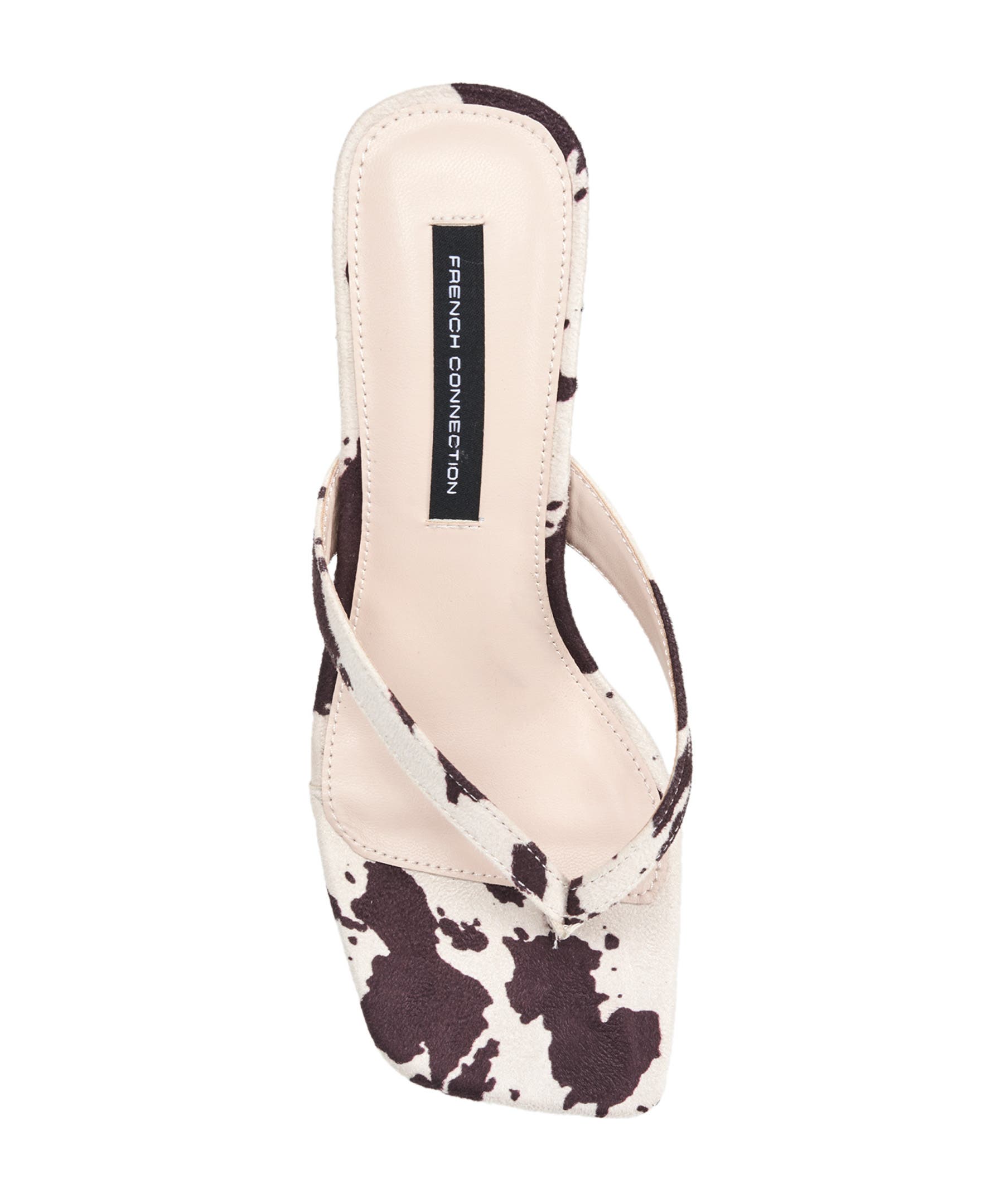 French Connection Trinity Thong Kitten Heel, Alternate, color, Brown