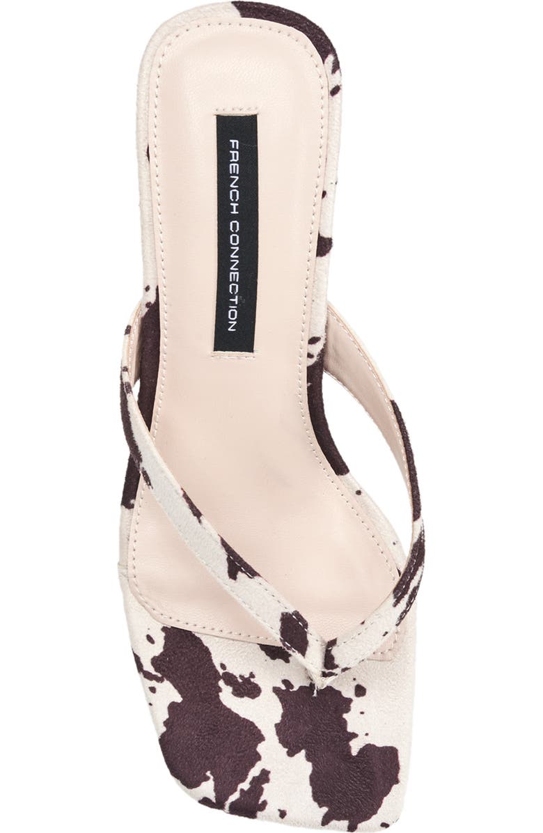 French Connection Trinity Thong Kitten Heel, Alternate, color, Brown