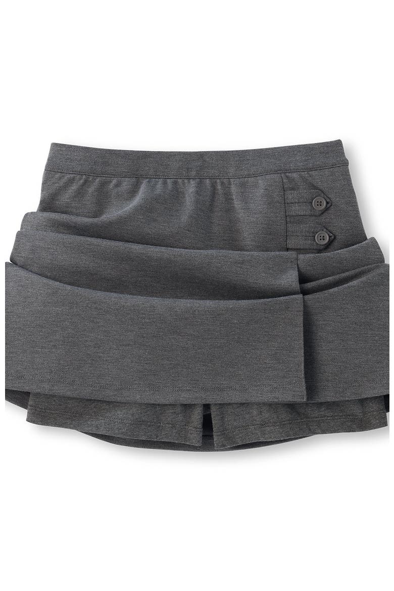 Ponte A Line Skort Above the Knee, Alternate, color, Charcoal Heather
