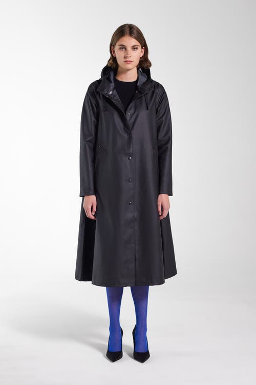 Stutterheim Mosebacke Long Raincoat In Black