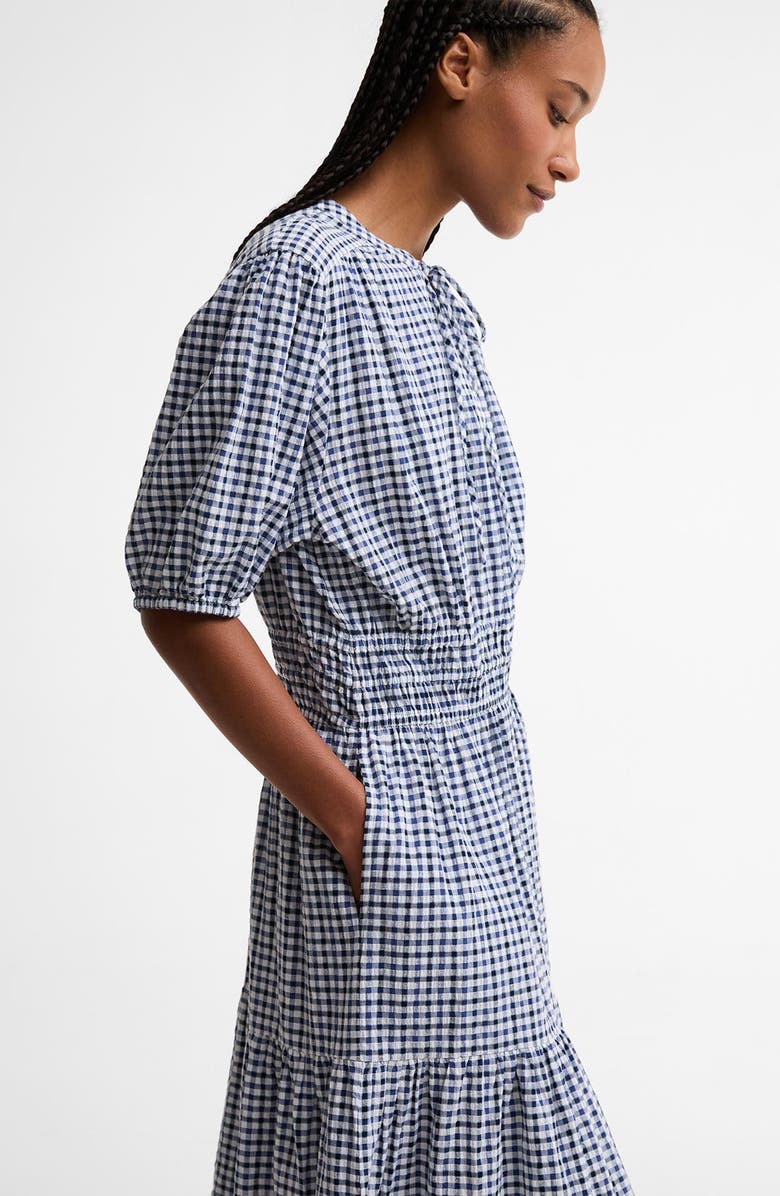Barbour Ashwell Check Print Midi Dress, Alternate, color, Multi Gingham