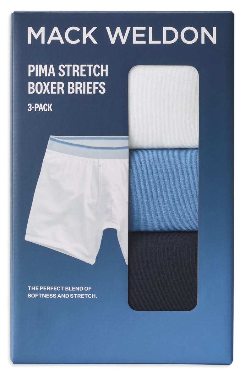 Mack Weldon Assorted 3-Pack Stretch Pima Cotton Boxer Briefs, Alternate, color, Dean Blue Multi