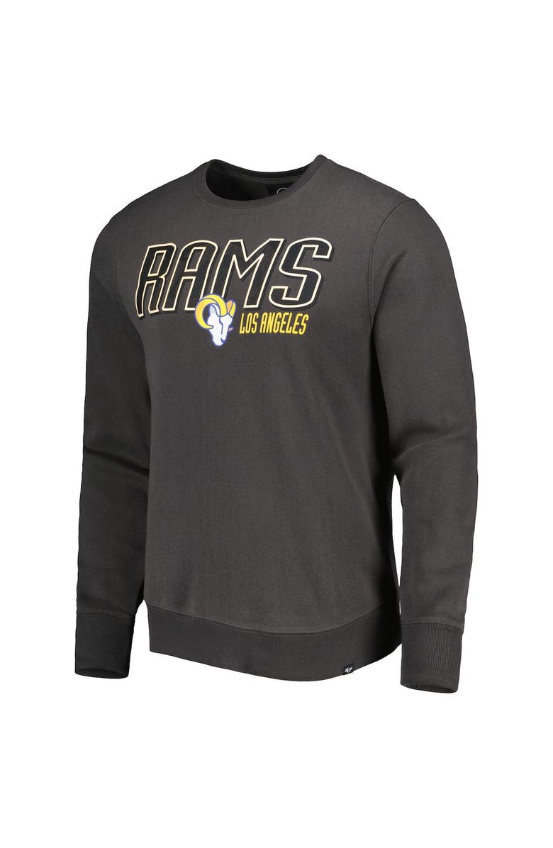 '47 Men's '47 Charcoal Los Angeles Rams Locked In Headline Pullover Sweatshirt, Alternate, color, Charcoal