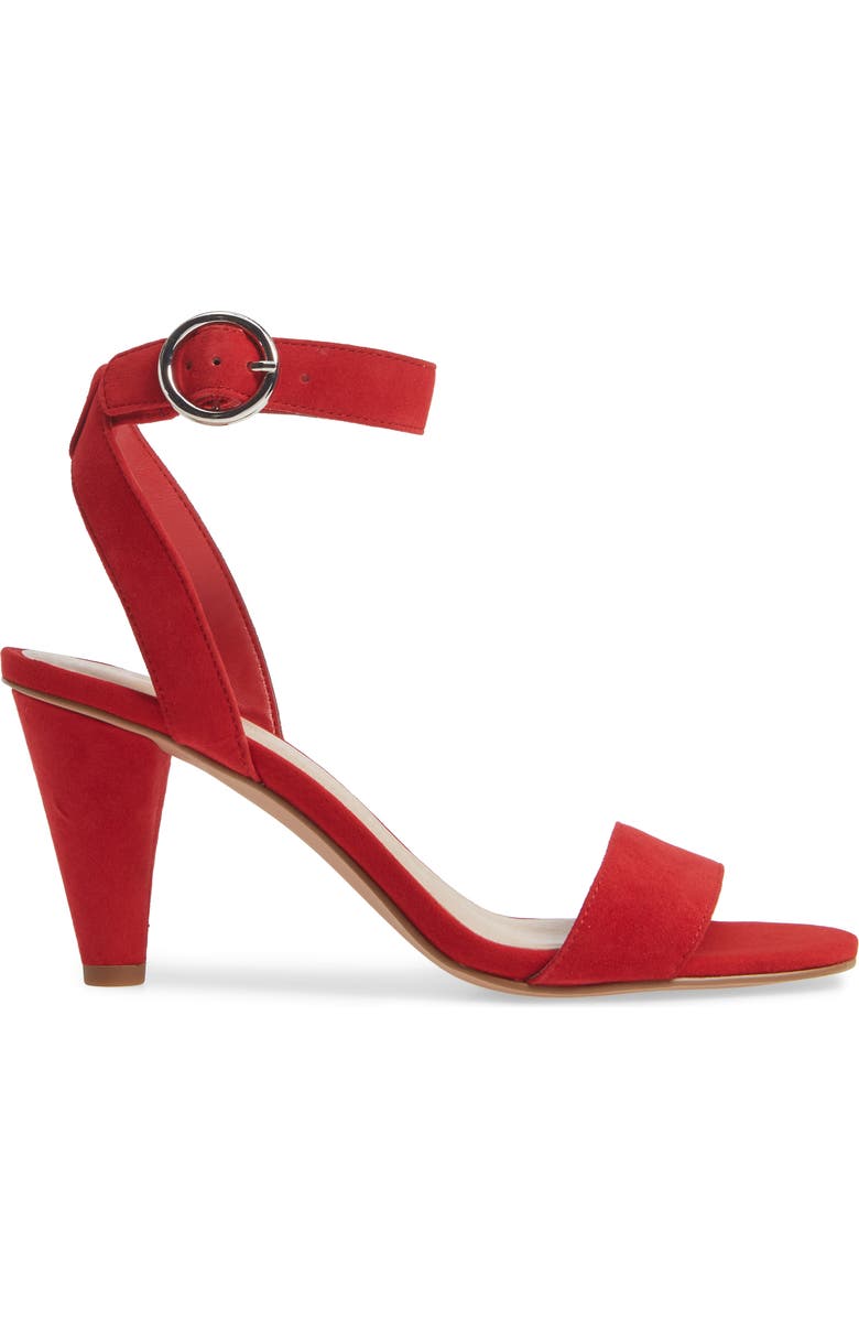 BP. Cleo Cone Heel Sandal, Alternate, color, Red Suede