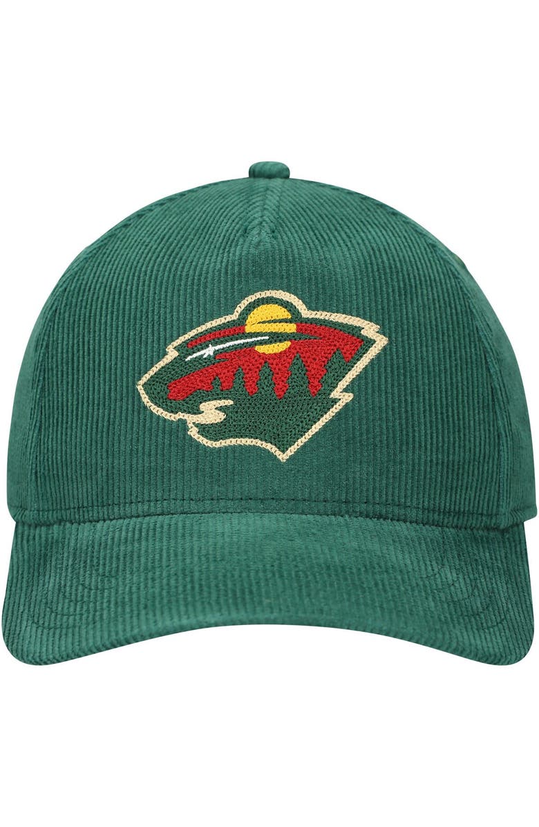 American Needle Men's American Needle Green Minnesota Wild Corduroy Chain Stitch Adjustable Hat, Alternate, color, Green
