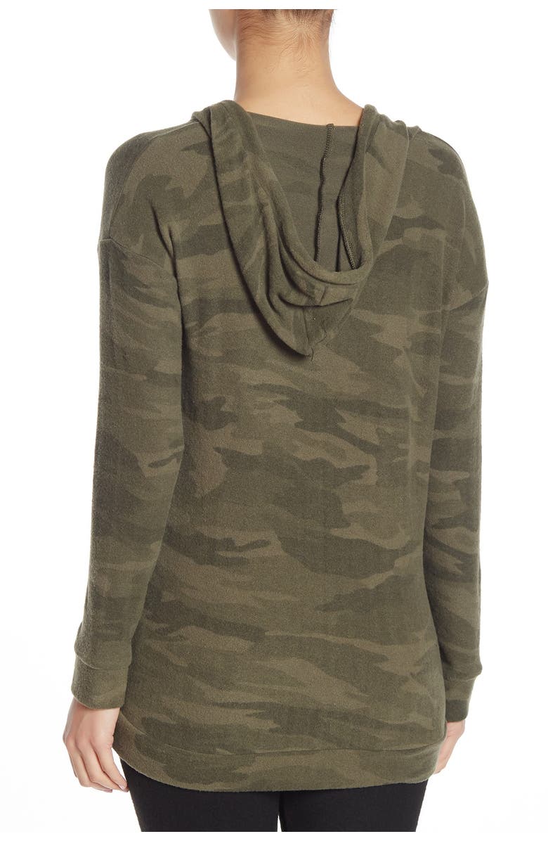 THEO AND SPENCE Star Camo Print Fleece Hoodie, Alternate, color,