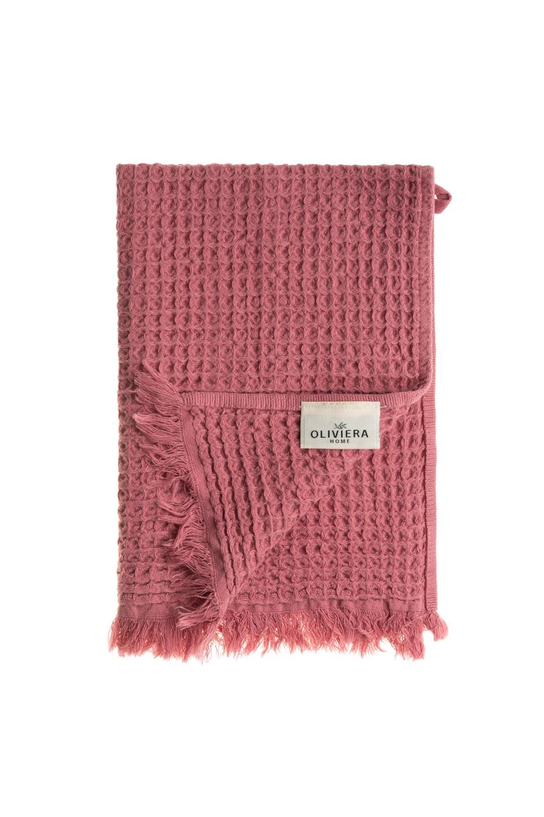 Waffle Turkish Cotton Kitchen & Guest Towel - Set of 4, Alternate, color, Rose