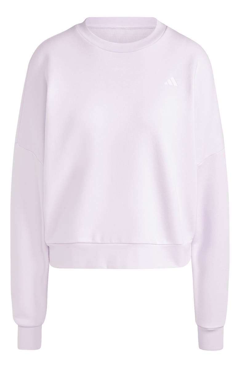 adidas Essentials Feel Cozy Sweatshirt, Alternate, color, Ice Lavender