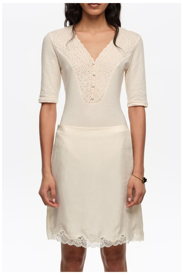 Embroidered Bodysuit, Main, color, IVORY