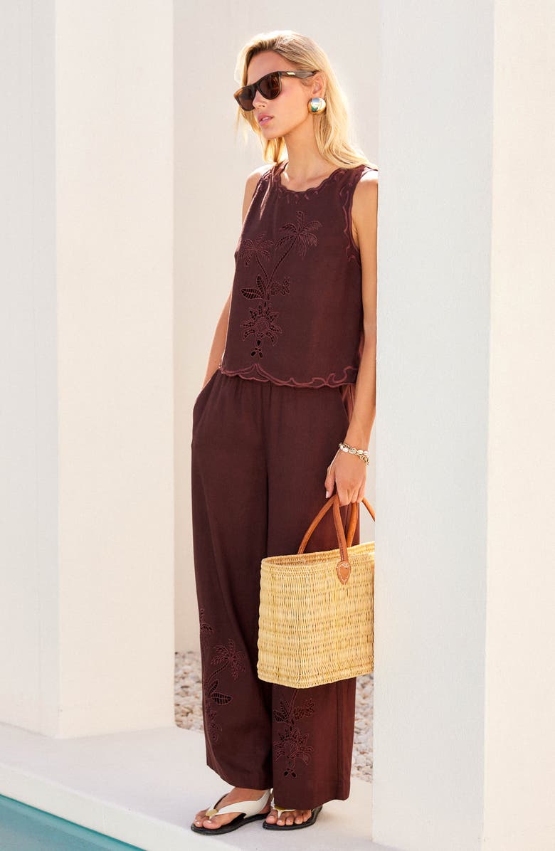FIFTEEN TWENTY Elina Embroidered Sleeveless Top, Alternate, color, 