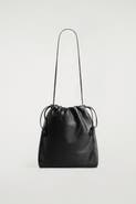 COS Drawstring Crossbody Bag - Leather