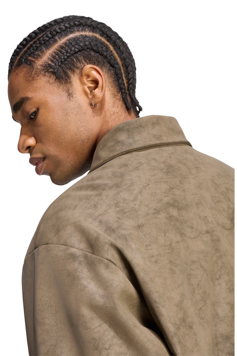 Faux Leather Bomber Jacket, Alternate, color, BRANCH