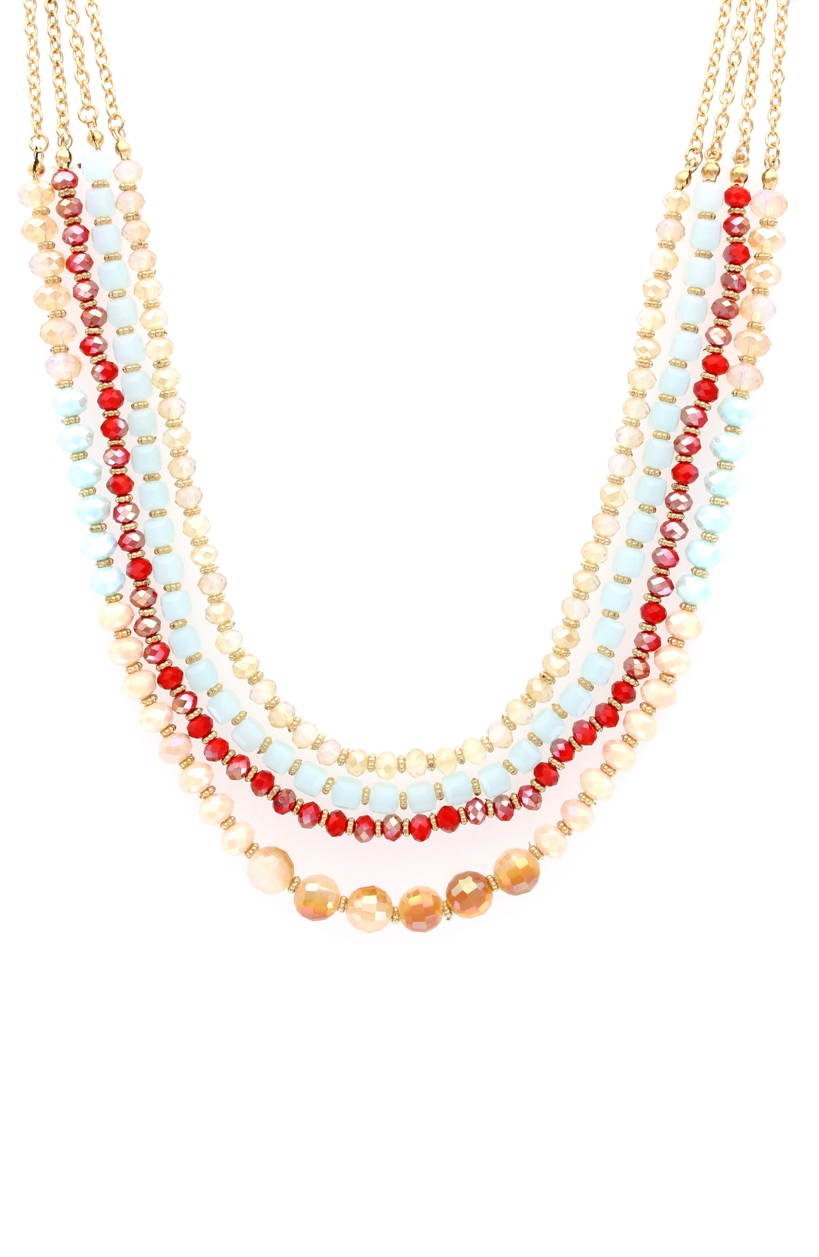 OLIVIA WELLES Tami Layered Beaded Necklace