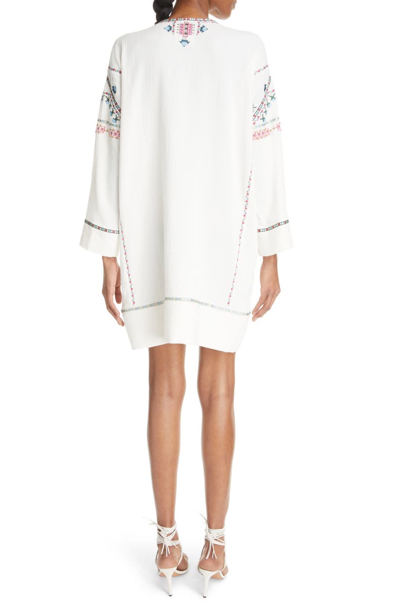 Isabel Marant Chemsi Embroidered Cotton Tunic Dress, Alternate, color,