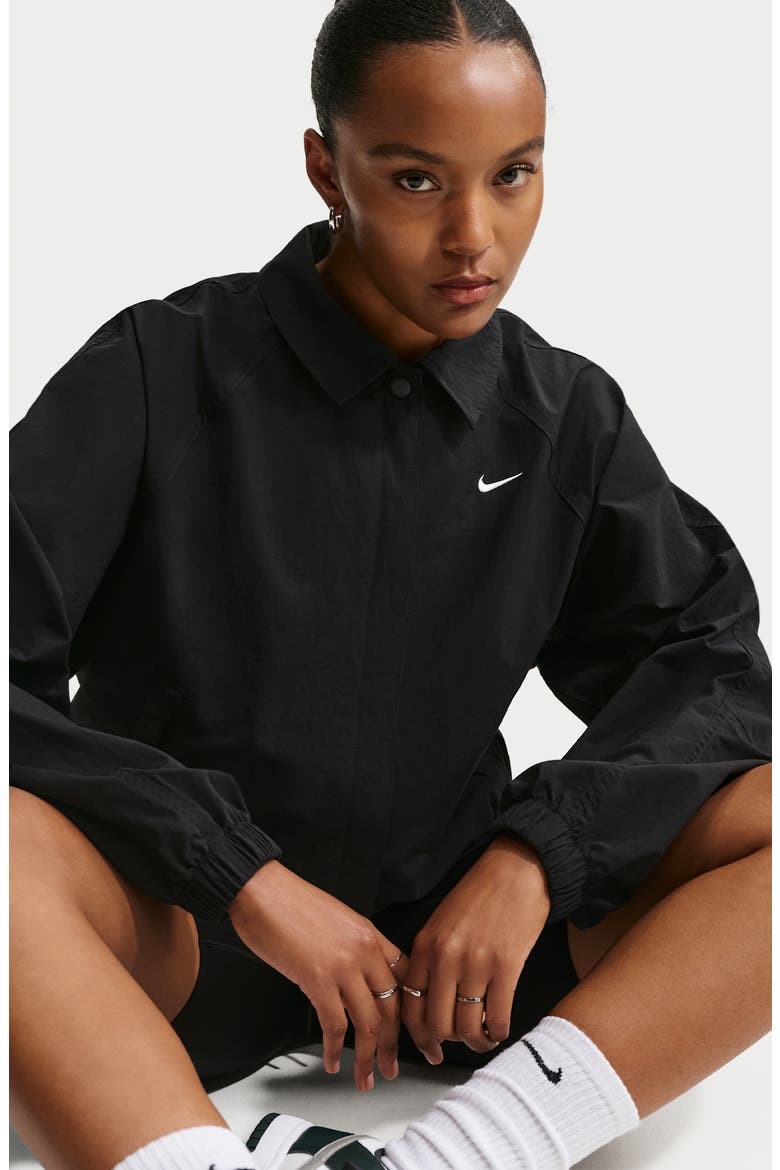 Sportswear Coach's Jacket, Alternate, color, 010 BLACK/SAIL